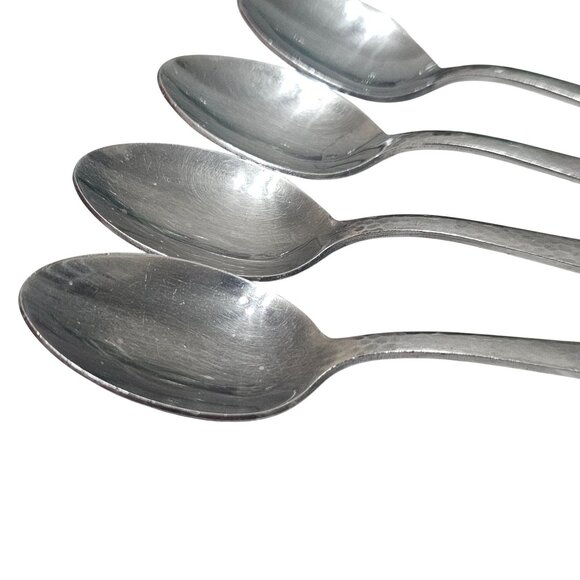 4 Reed Barton Olde English Hammered Spoon 6.25" stainless baroque styled - Picture 3 of 7